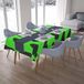 Bonamaison Tafelkleed, Anti-Mold, Sneldrogend, Waterdicht, 100% Polyester Tafellaken, Neon groene rook, 140 x 200 Cm