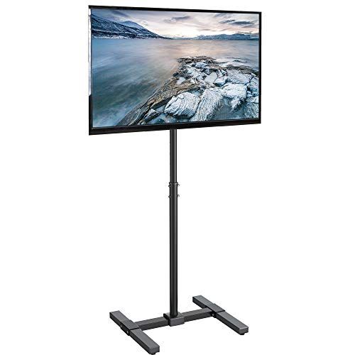 Vivo TV vloerstandaard voor 13 tot 50 inch flatpanel LED LCD-plasmaschermen, draagbare displayhoogte verstelbare montage STAND-TV07