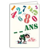 Gaston Lagaffe GLCT-6051 verjaardagskaart voor alle leeftijden