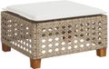 vidaXL Tuinkruk met kussen 63,5x56x32 cm poly rattan beige