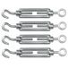 AMIG Spanschroeven/draadspanner met haak/oog - 4x - 11cm - verzinkt staal - 120kg - M6 schroefdraad