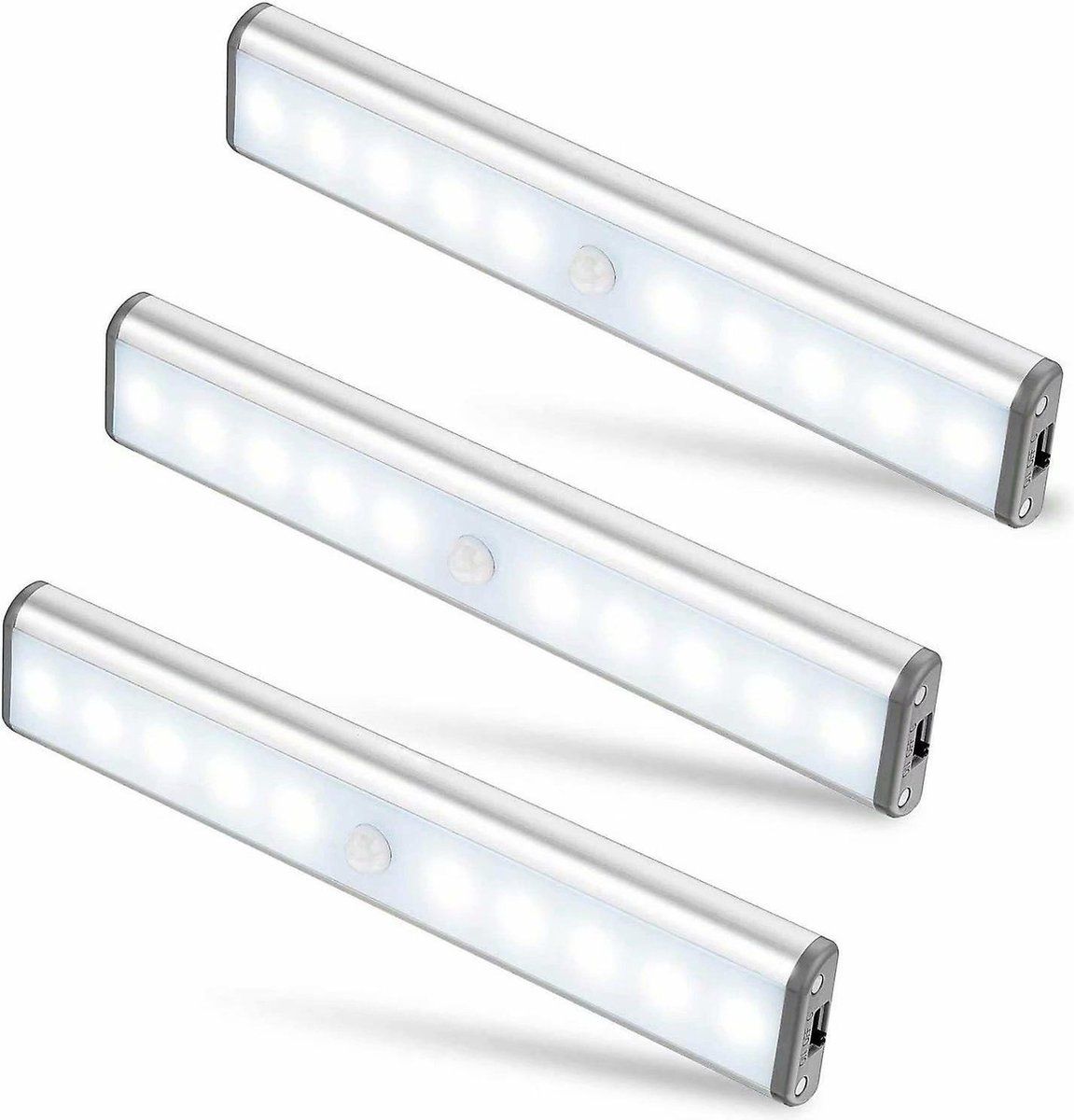 Vintag Kastverlichting - 3 Stuks - 20 cm - Bewegingssensor - Wit