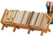 Bloc de rangement décoratif en bois pour bureau
