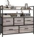 HOMCOM Stoffen Dressoir 98x29x85cm Grijs