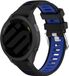 Strap-it Smartwatch siliconen sport bandje - zwart/blauw