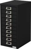 ML-design Archiefkast met 10 laden 28x38x60 cm zwart metaal