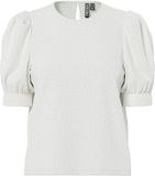 Pieces T-shirt Pcjamal 2/4 O-neck Top Noos Jrs Bc 17163508 Cloud Dancer Dames Maat - L