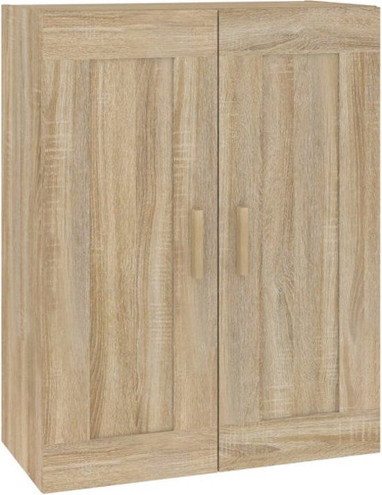 vidaXL Wandkast Sonoma eiken 69,5x32,5x90 cm