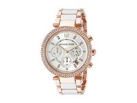 Michael Kors Mini Parker multifunctioneel horloge met zilverkleurige roestvrijstalen band voor dames MK5615