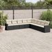 Maison Exclusive - Ensemble de meubles de jardin 9 pièces avec canapé et coussins, noir, en polyrotin