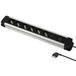 Electraline 61904 Alu-Line Meervoudig stopcontact met 6 stopcontacten, veelzijdig, Schuko + 10/16 A met schakelaar, 2 m, met behuizing van aluminium, stekker 90°, ruimtebesparend, 16 A met