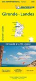 GIRONDE Michelin 335 Wegenkaart Gironde, Landes