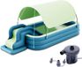 Sans marque Jeu d'eau avec toboggan - Piscine enfant gonflable - 210 cm