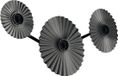 Osram DECOR Plisse wandlamp, 3 fittingen, E27, staal, donkergrijs