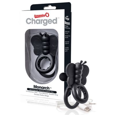 The Screaming O - Charged Monarch Wearable Butterfly Vibe Zwart