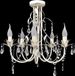 vidaXL Kristallen Kroonluchter Wit Elegant Design (5 Lampen)