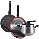 Verpakking RVS Pannenset met 3 pannen (20/24/28 cm) en 6L kookpot
