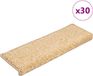 vidaXL - Tapis d'escalier - 30 pièces - 65x21x4 cm - Crème - Rectangulaire