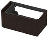 INK - Links Afgeronde Onderkast Fineer 1 Lade Softclose met Gefreesd Front Tbv Grepen - 800x450x350 Mm - Dark Veneer