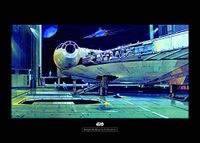 Komar Muurafbeelding | Star Wars Classic RMQ Falcon Hangar | 70 x 50 cm