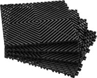 VEVOR 55 x drainagemat garagevloertegels in elkaar grijpend 31x31cm zwart
