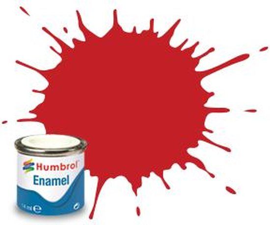 Humbrol Emailleverf Glans - 14 ml - No. 220 Ferrari Red