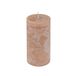 Homéa Pillar Candle D 6.8 x H 13 cm Rustic Taupe