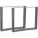 Mucola Set de 2 pieds de table acier Pieds de table Pieds de table design industriel - Gris 80x72 cm