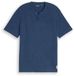 Tom Tailor - Henley-T-shirt met wafelstructuur - Maat M - Dark Duck Blue