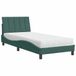 Maison Exclusive - Lit avec matelas « Hanko » vert foncé 80 x 200 cm, velours