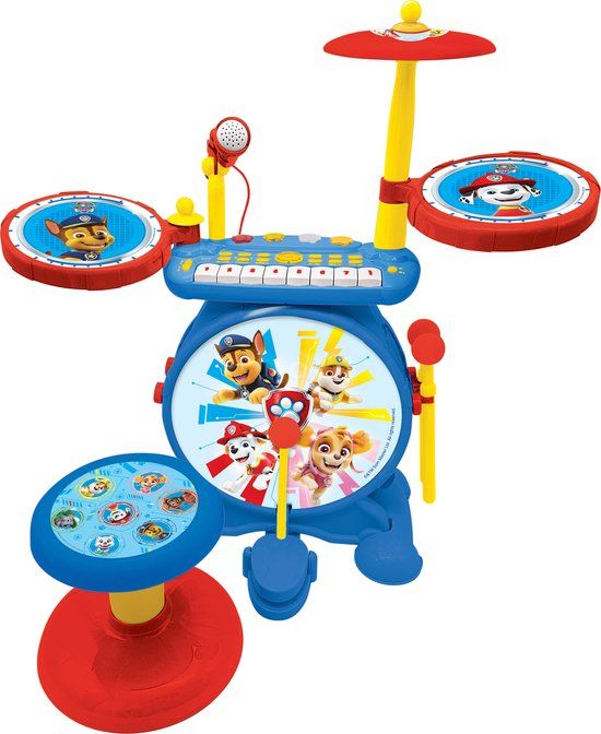 Lexibook Paw Patrol Elektrisch Drumstel voor Kinderen - Inclusief Microfoon en Drumsticks