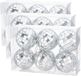 Cepewa boules de Noël disco - 18x pièces - argent - D5 cm - verre - miroir