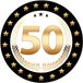 Bellatio Decorations Bierviltjes 50 - 25 stuks - zwart/goud - luxe - verjaardag/jubilea