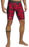 Under Armour HG Printed Lng Korte Broek, Rood, Heren, Maat L