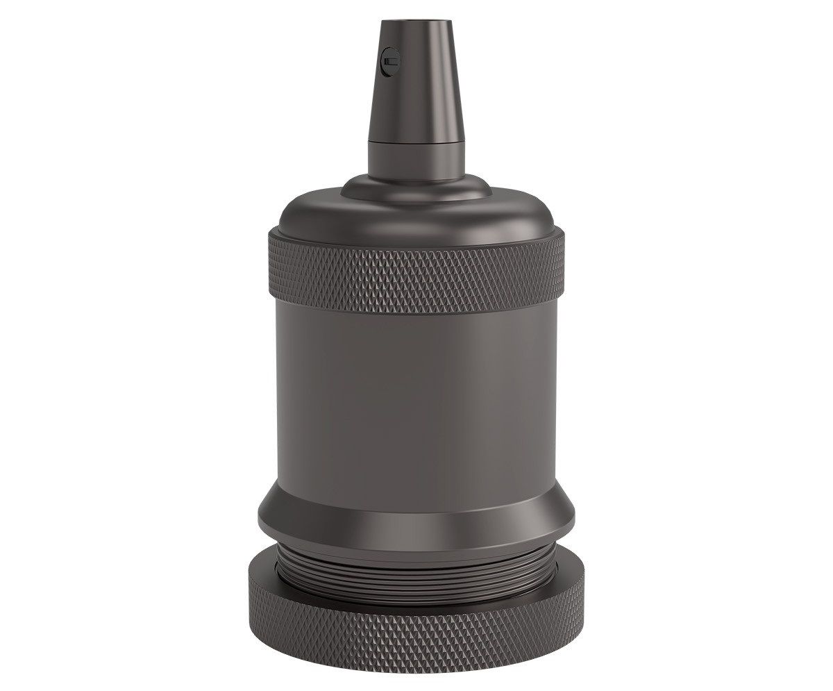 Calex Lamphouder E27 Aluminium Piek M003 Mat Parel Zwart