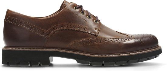 Clarks Batcombe Wing Mens Dark Tan Leather, 9.5