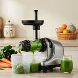 Byzoo Horizontale Slowjuicer Rhino - Zilver - Incl. Boek & Flesjes