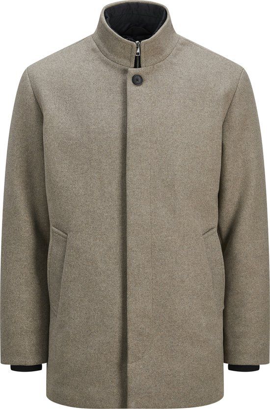 Jack & Jones JJEHARRISON WOOL BLEND JACKET SN Manteljas Wol Effen Lange Mouw M