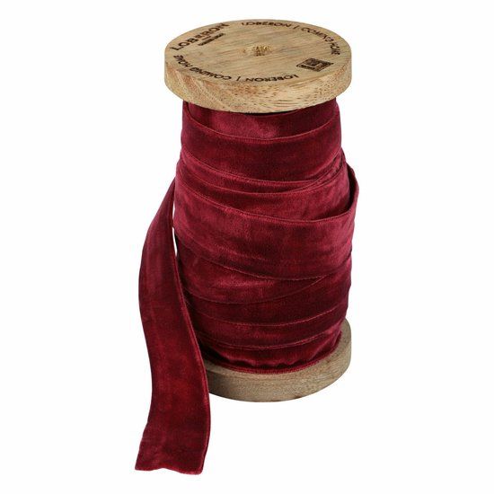 LOBERON Fluwelen lint Andaris rood