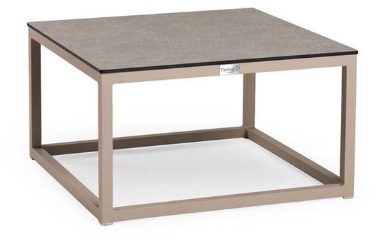 Tierra Outdoor Rio coffee tafel trespa ophira champagne 60 x 60 cm