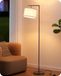 EDISHINE Lampe sur pied pour salon, 160 cm, lampe arche moderne avec abat-jour réglable en lin beige, ampoule LED E27 incluse