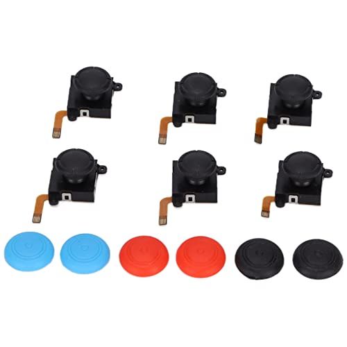 Annadue 3D Analoge Joystick voor Nintendo Switch Joy-con, Links/Rechts Analoge Joystick met Thumbstick Grips, Vervangend Onderdeel Reparatieset Compatibel voor Switch Joy-con, voor Switch Lite
