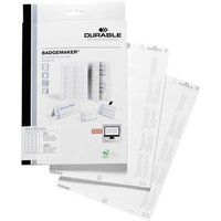 DURABLE Badgemaker - Wit - 30 x 65 mm 360 kaart(en) (18 vel(len) x 20 naamkaartjes