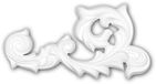 Profhome Decorative element 160023 rococo barok stijl wit