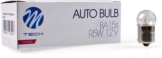 M-Tech R5W 12V 5W Helder Autolamp (gloeilamp) BA15S Set van 10