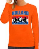 Bellatio Decorations Shoppartners Bv Oranje fan sweater voor dames - Holland met een Nederlands wapen - Nederland supporter - EK/ WK trui / outfit XS