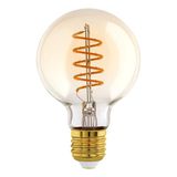 Eglo LED lamp amber E27 G80 7W 700lm dimbaar dim to warm 2000-3000K