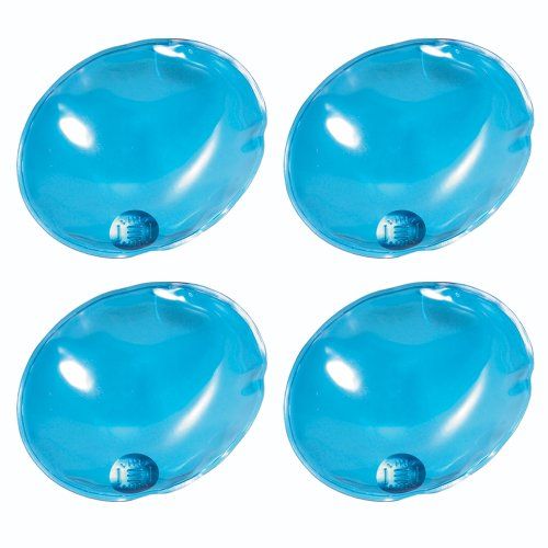 eBuyGB Set of 4 Instant Heating Gel Hand Warmers - Reusable Heat Pack (Oval Blue)