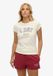 Superdry Athletic Essential Slub T-shirt Dames Off White EU44