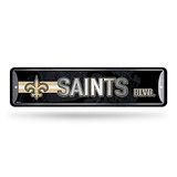 Rico Industries NFL New Orleans Saints Home Decor metalen straatnaambord (4" x 15")